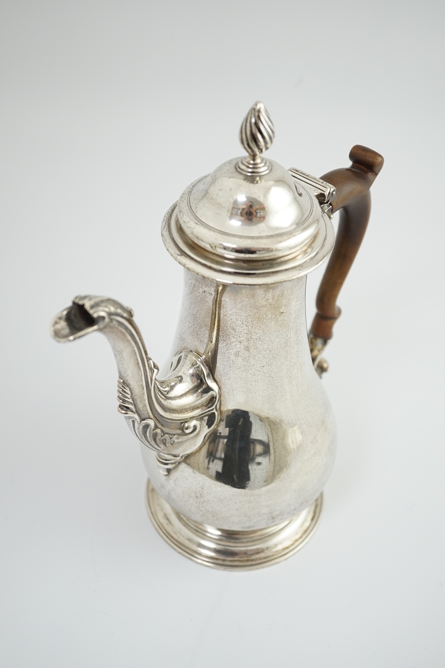 An early George III silver coffee pot, by Gurney & Cook